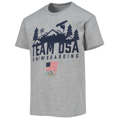 Shop Outerstuff Youth Heathered Gray Team Usa Winter Skyline Long Sleeve T-shirt In Heather Gray