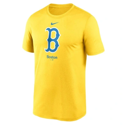 Shop Nike Gold Boston Red Sox City Connect Logo T-shirt