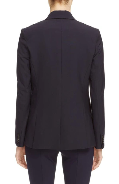 Shop Veronica Beard 'classic' Lambswool Blend Single Button Blazer In Navy