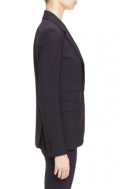 Shop Veronica Beard 'classic' Lambswool Blend Single Button Blazer In Navy