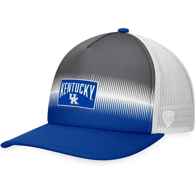 Shop Top Of The World Royal/gray Kentucky Wildcats Daybreak Foam Trucker Adjustable Hat