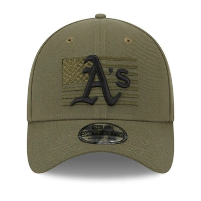 Shop New Era Green Oakland Athletics 2023 Armed Forces Day 39thirty Flex Hat