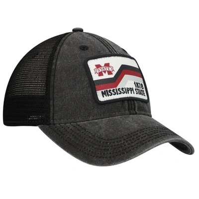 Legacy Athletic Men's Black Mississippi State Bulldogs Sun & Bars Dashboard Trucker Snapback Hat In Black