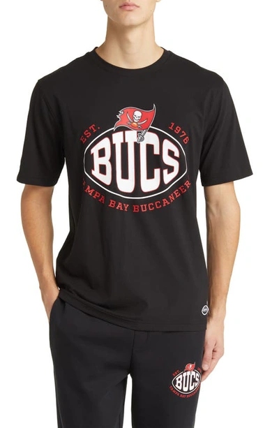 Shop Hugo Boss Boss X Nfl Stretch Cotton Graphic T-shirt In Tampa Bay Buccaneers Black