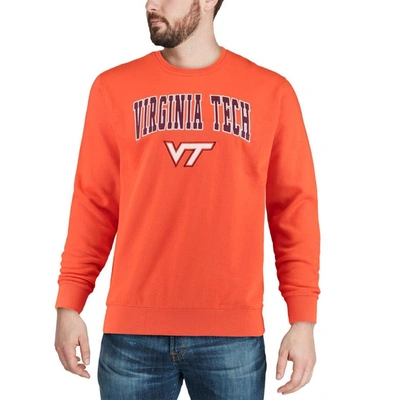 Shop Colosseum Orange Virginia Tech Hokies Arch & Logo Crew Neck Sweatshirt