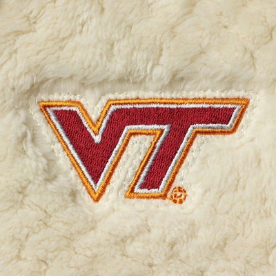 Shop Columbia Cream Virginia Tech Hokies Fireside Ii Sherpa Full-zip Jacket
