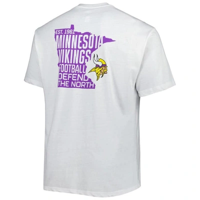 Shop Fanatics Branded White Minnesota Vikings Big & Tall Hometown Collection Hot Shot T-shirt