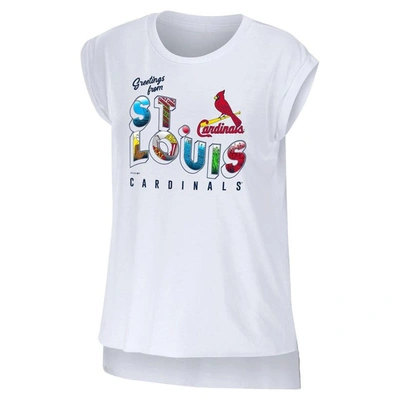 Shop Wear By Erin Andrews White St. Louis Cardinals Greetings From T-shirt