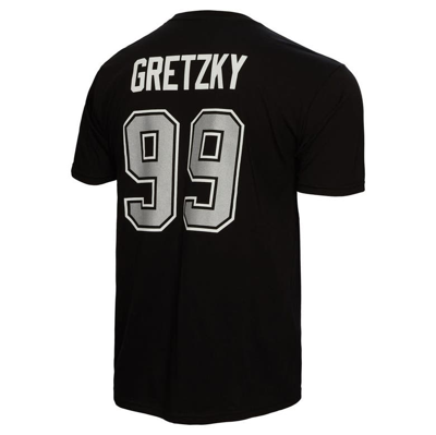 Shop Mitchell & Ness Wayne Gretzky Black Los Angeles Kings Captain Patch Name & Number T-shirt