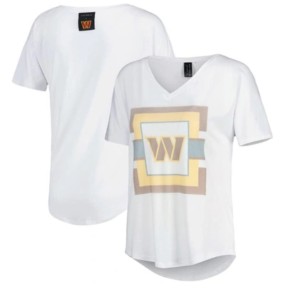 Shop Kiya Tomlin White Washington Commanders V-neck T-shirt