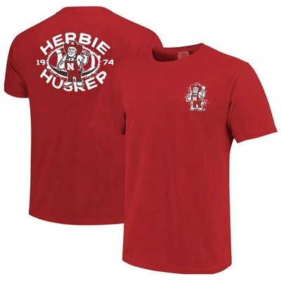 Shop Image One Scarlet Nebraska Huskers Herbie Football Mascot T-shirt