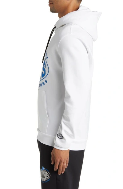 Shop Hugo Boss Boss X Nfl Touchback Graphic Hoodie In Detroit Lions White