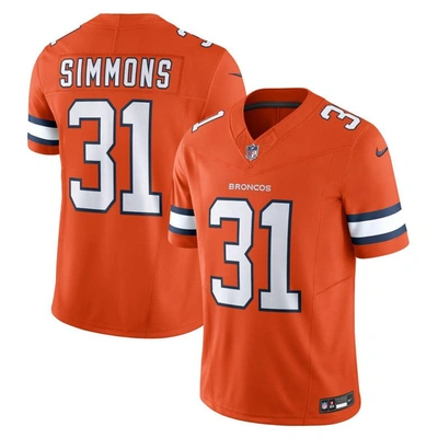 Shop Nike Justin Simmons Orange Denver Broncos Vapor F.u.s.e. Limited Jersey