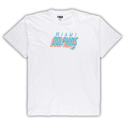 Shop Concepts Sport White/charcoal Miami Dolphins Big & Tall T-shirt And Shorts Set