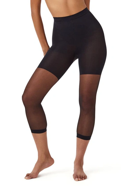 Shop Spanxr Power Capri Pantyhose In Black