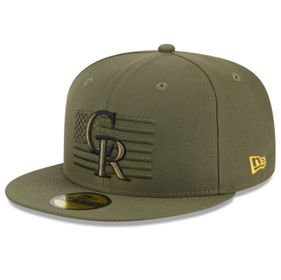 Shop New Era Green Colorado Rockies 2023 Armed Forces Day On-field 59fifty Fitted Hat
