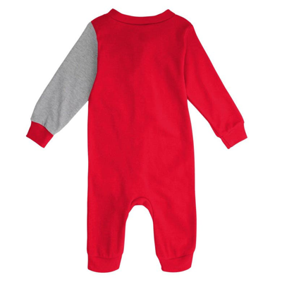 Shop Outerstuff Infant Scarlet/heather Gray Ohio State Buckeyes Halftime Two-tone Sleeper