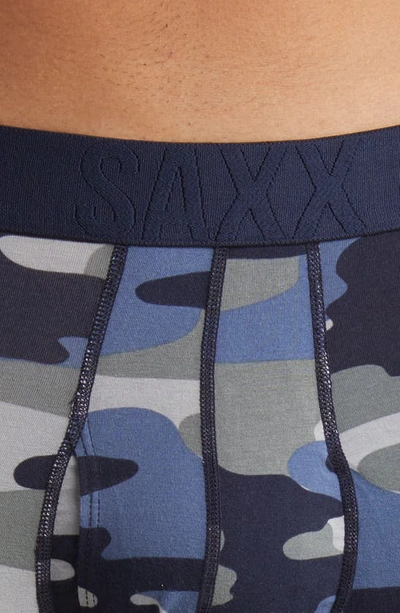 Shop Saxx Droptemp™ Cooling Cotton Slim Fit Boxer Briefs In Tidal Camo-blue