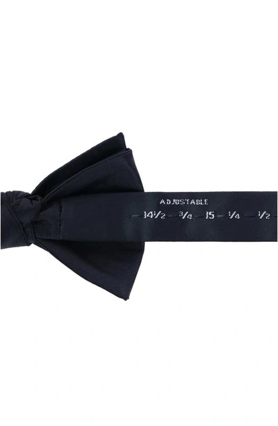 Shop Trafalgar Sutton Pre-tied Silk Bow Tie In Black