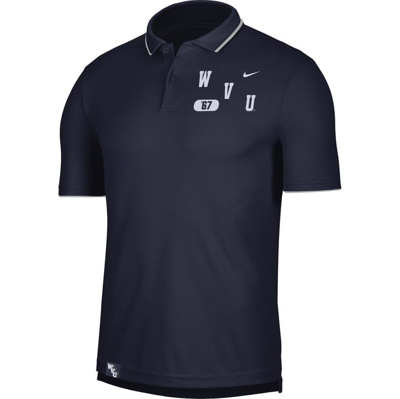 Shop Nike Navy West Virginia Mountaineers Wordmark Performance Polo