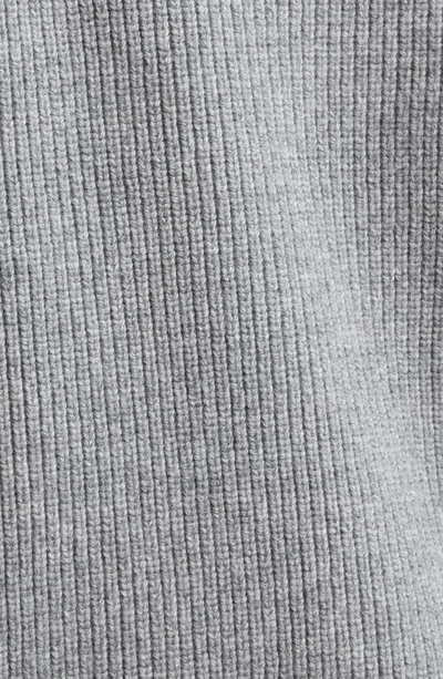 Shop Victoria Beckham Oversize Mock Neck Wool Sweater In Grey Melange