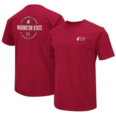 Shop Colosseum Crimson Washington State Cougars Oht Military Appreciation T-shirt