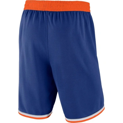 Nike Men's 2019/20 New York Knicks Icon Edition Swingman Shorts In Blue