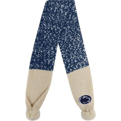 Shop Foco Penn State Nittany Lions Confetti Scarf With Pom In Navy