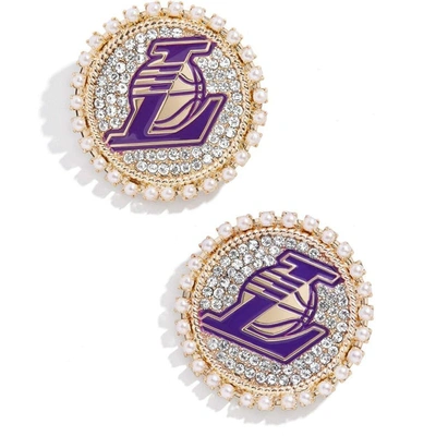 Shop Baublebar Los Angeles Lakers Statement Stud Earrings In Purple