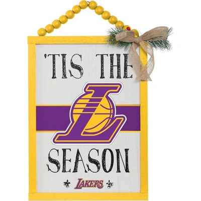 Shop Foco Los Angeles Lakers 'tis The Season Sign In Yellow