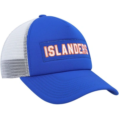 Shop Adidas Originals Adidas Royal/white New York Islanders Team Plate Trucker Snapback Hat