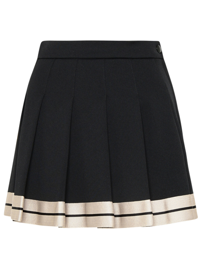 Shop Palm Angels Woman  Black Polyester Skirt