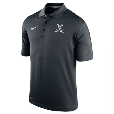 Shop Nike Black Virginia Cavaliers Dark Mode Logo Varsity Performance Polo
