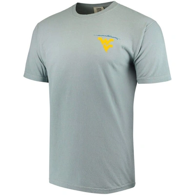 Shop Image One Gray West Virginia Mountaineers Canoe Local Comfort Colors T-shirt