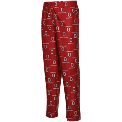 Shop Genuine Stuff Ohio State Buckeyes Youth Scarlet Team Logo Flannel Pajama Pants