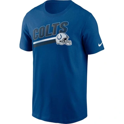Shop Nike Royal Indianapolis Colts Essential Blitz Lockup T-shirt