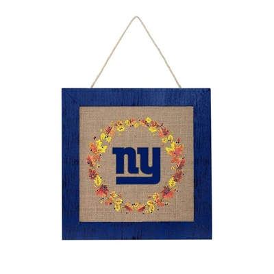 Shop Foco New York Giants 12'' Double-sided Burlap Sign In Blue