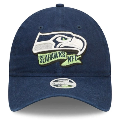 Shop New Era College Navy Seattle Seahawks 2022 Sideline Adjustable 9twenty Hat