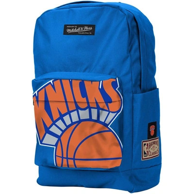 Shop Mitchell & Ness New York Knicks Hardwood Classics Backpack In Blue