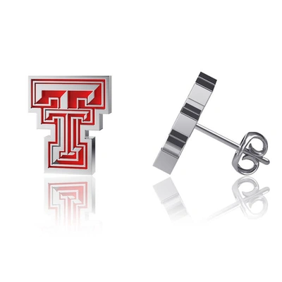 Shop Dayna Designs Texas Tech Red Raiders Enamel Post Earrings In Silver