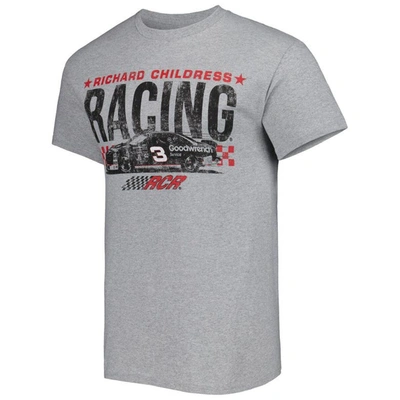 Shop Checkered Flag Heather Gray Richard Childress Racing Goodwrench Two-sided Car T-shirt