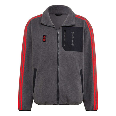 Shop Adidas Originals Adidas Gray Bayern Munich Lifestyler Fleece Full-zip Jacket