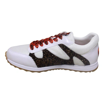 Shop Cuce White Chicago Bears Glitter Sneakers