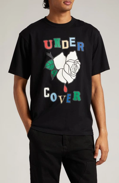 Shop Undercover Logo Cotton Graphic T-shirt In Black