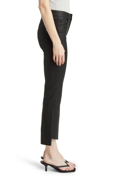 Hidden Jeans Coated Step Hem Bootcut Jeans In Black