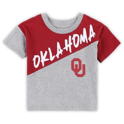Shop Outerstuff Toddler Heather Gray Oklahoma Sooners Super Star T-shirt & Shorts Set