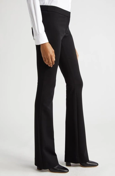 Lafayette 148 Waldorf Flare-leg Secco Stretch Pants In Black