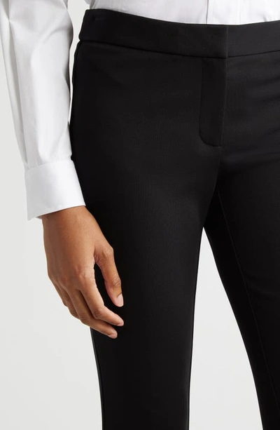 Lafayette 148 Waldorf Flare-leg Secco Stretch Pants In Black