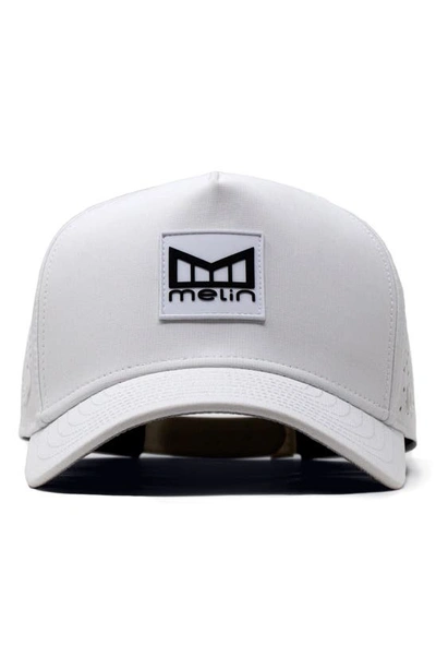 Shop Melin Odyssey Stacked Hydro Performance Snapback Hat In White