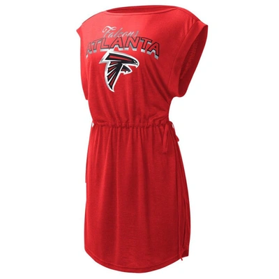 Shop G-iii 4her By Carl Banks Red Atlanta Falcons G.o.a.t. Logo Swimsuit Cover-up